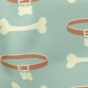 Dog Collar With Bones Lightweight Cotton Poplin