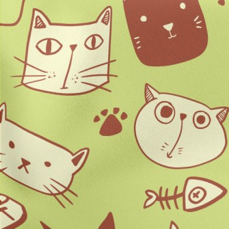 Disdain Expression Kitten Lightweight Cotton Poplin