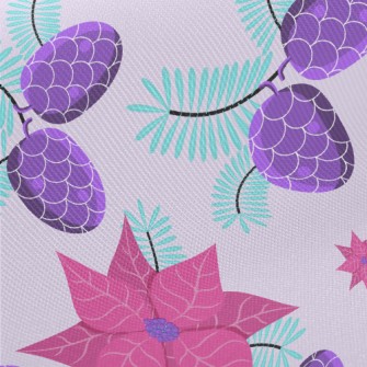 Christmas Floral Decoration Midweight Cotton Poplin