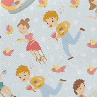 Leisurely Afternoon Tea People Midweight Cotton Poplin