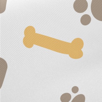 Collar Footprint Dog Bone Midweight Cotton Poplin