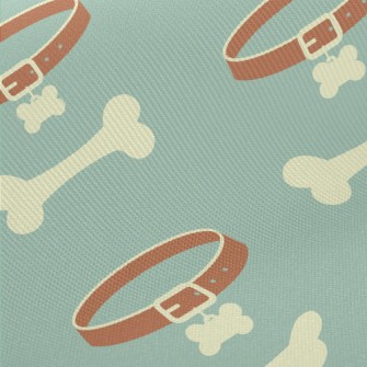 Dog Collar With Bones Midweight Cotton Poplin