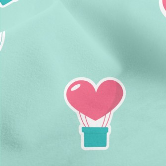 Love Hot Air Balloon Micro Fleece