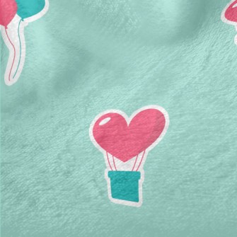 Love Hot Air Balloon Minky