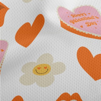 Valentine&#39;s Heart Cake Athletic Mesh Flat Back