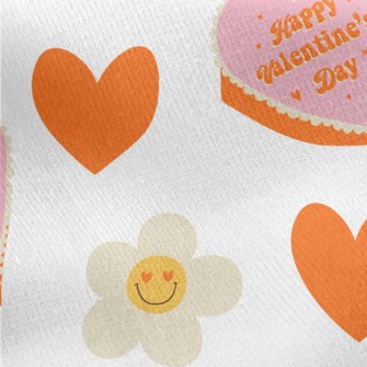 Valentine&#39;s Heart Cake Jersey Backed Fleece