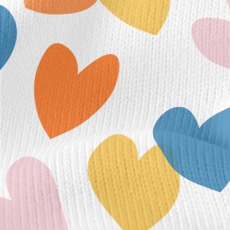Colorful Cute Love Heart Stretch Jersey