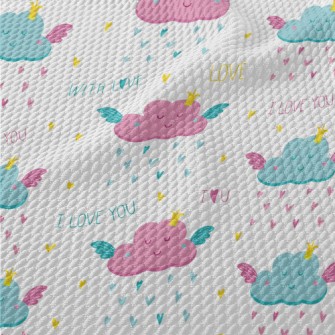 Clouds Love Raindrops Birdseye Piqué