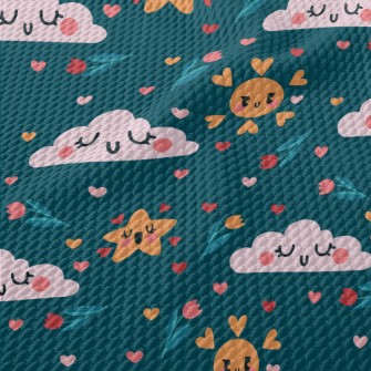 Shy Cloud Star Birdseye Piqué