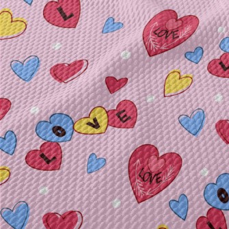 LOVE Little Heart Birdseye Piqué