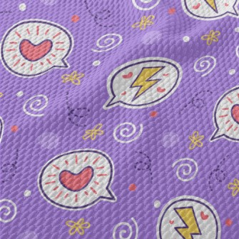 Lightning Heart Sticker Birdseye Piqué