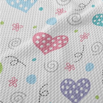 Dot Love Lines Birdseye Piqué