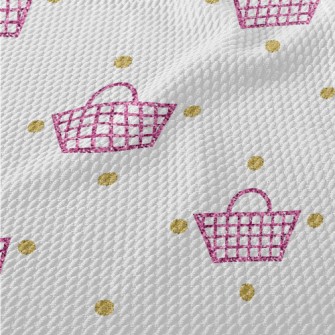 Shiny Shopping Bag Birdseye Piqué