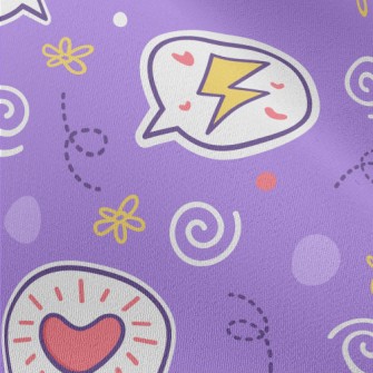 Lightning Heart Sticker Chiffon