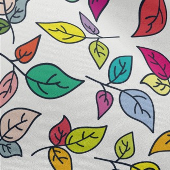 Vibrant Colorful Leaves Chiffon