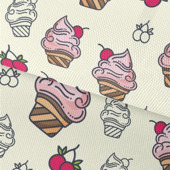 Cherry Ice Cream Waterproof Oxford