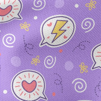 Lightning Heart Sticker Waterproof Canvas