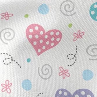 Dot Love Lines Waterproof Canvas