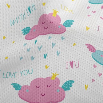 Clouds Love Raindrops Athletic Mesh Flat Back