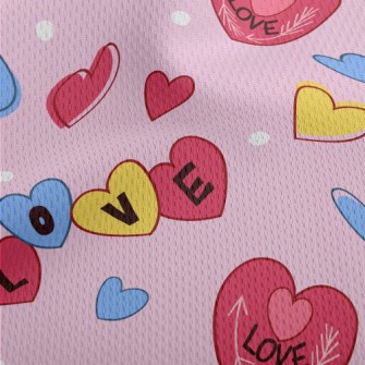 LOVE Little Heart Athletic Mesh Flat Back