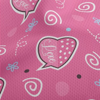 Love Dialogue Box Athletic Mesh Flat Back