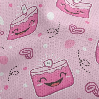 Cute Smiley Face Perfume Athletic Mesh Flat Back