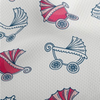 Two-color Baby Stroller Athletic Mesh Flat Back