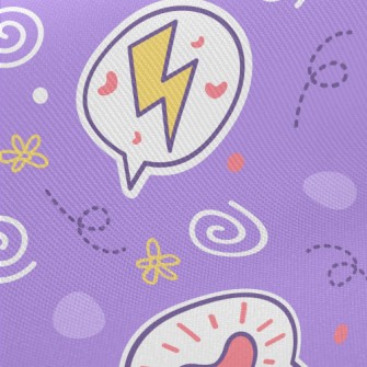 Lightning Heart Sticker Twill