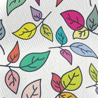 Vibrant Colorful Leaves Standard Corduroy