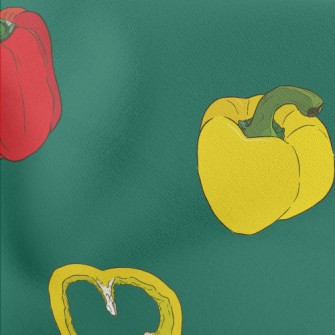 Delicious Red And Yellow Bell  Stretch Ponte
