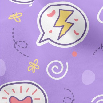 Lightning Heart Sticker Micro Fleece