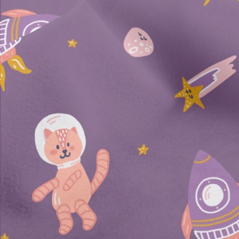 Rocket Space Cat Micro Fleece