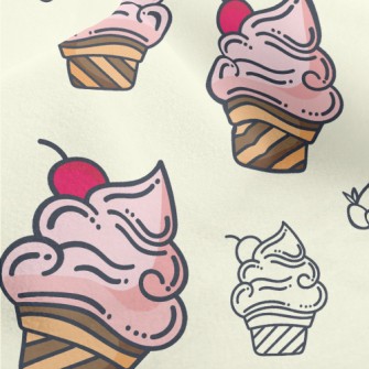 Cherry Ice Cream Micro Fleece