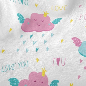 Clouds Love Raindrops Minky