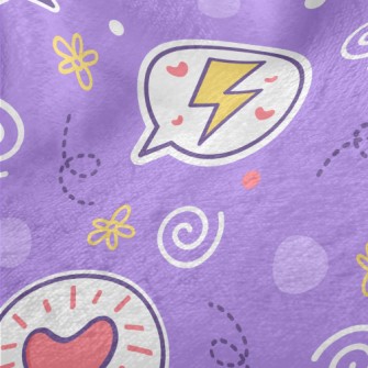 Lightning Heart Sticker Minky