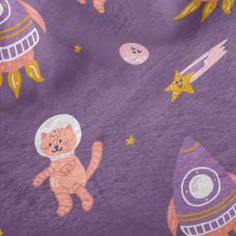 Rocket Space Cat Minky