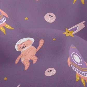 Rocket Space Cat Lightweight Performance Linen