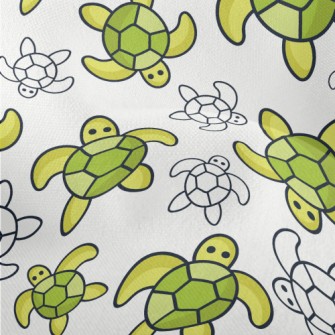 Cute Turtle Lightweight Performance Linen