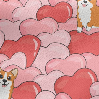 Full Of Love Corgi Jersey Backed Fleece