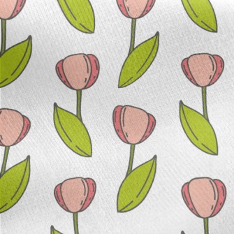 Mini Tulips Jersey Backed Fleece