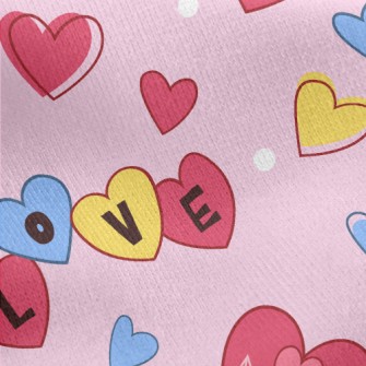 LOVE Little Heart Jersey Backed Fleece