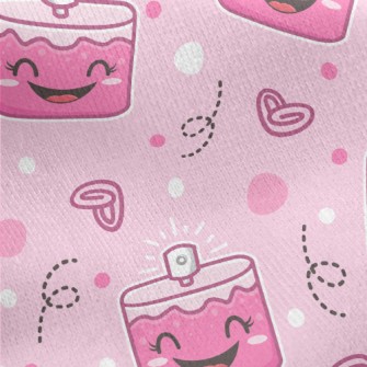 Cute Smiley Face Perfume Jersey Backed Fleece