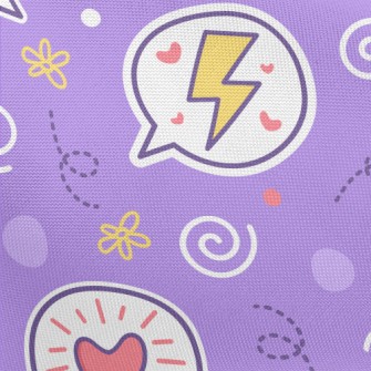 Lightning Heart Sticker Pongee