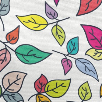Vibrant Colorful Leaves Pongee