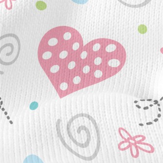 Dot Love Lines Stretch Jersey