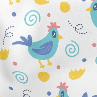 Watery Big Eyed Cock Lightweight Cotton Poplin