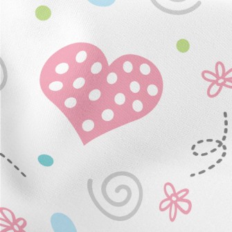 Dot Love Lines Lightweight Cotton Poplin