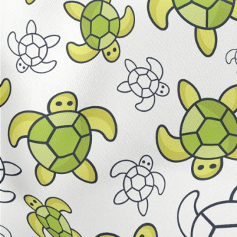Cute Turtle Lightweight Cotton Poplin