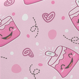 Cute Smiley Face Perfume Midweight Cotton Poplin