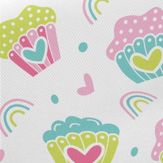 Colorful Heart Cake Midweight Cotton Poplin